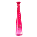 Excuse Tequila Diamond Top Edition bottle, faceted crimson glass with a diamond-cut stopper
